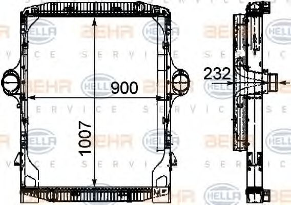HELLA Cooler Module Article number: 8MK 376 722-161 cheaply