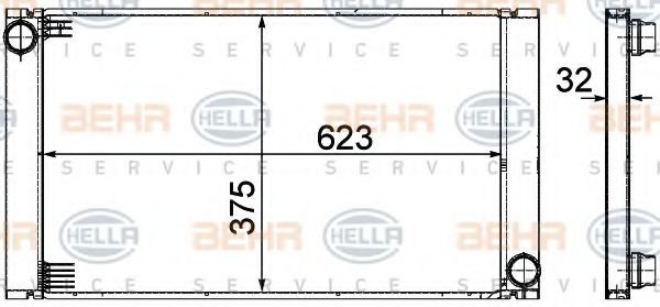 HELLA Radiaator, mootorijahutus Artikli number: 8MK 376 753-581 soodsalt