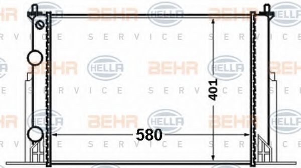 HELLA Engine radiator Article number: 8MK 376 767-731 cheaply
