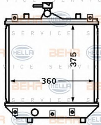 HELLA Køler, motorkøling Varenummer: 8MK 376 772-781 billige