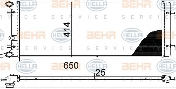 HELLA Engine radiator Article number: 8MK 376 888-784 cheaply
