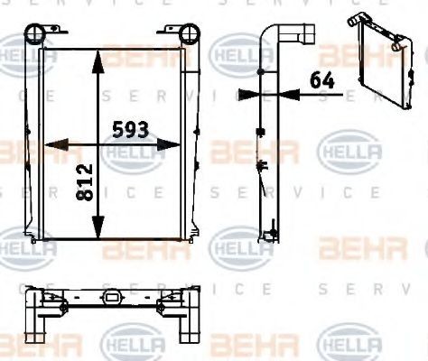HELLA Intercooler Varenummer: 8ML 376 722-011 billige