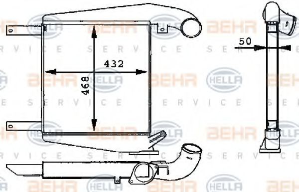 HELLA Intercooler Article number: 8ML 376 723-711 cheaply