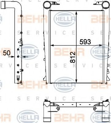 HELLA Intercooler Article number: 8ML 376 746-371 cheaply
