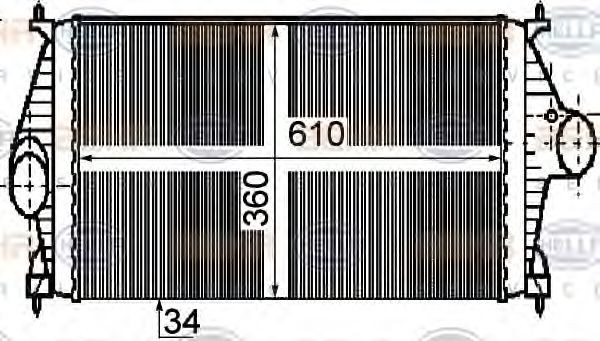 HELLA Intercooler Article number: 8ML 376 755-761 cheaply