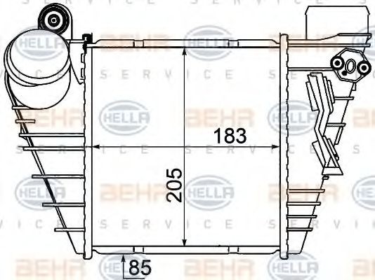 HELLA Intercooler Article number: 8ML 376 776-051 cheaply