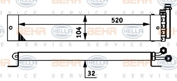 HELLA Engine oil cooler Article number: 8MO 376 725-341 cheaply