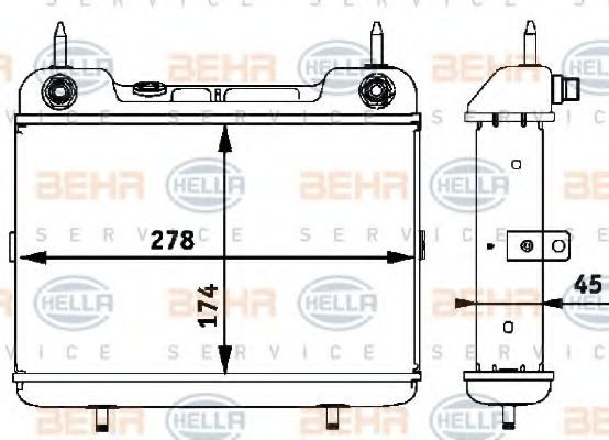 HELLA Oliekøler, automatisk gearkasse Varenummer: 8MO 376 725-381 billige