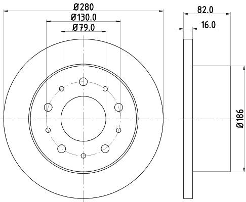 HELLA Ventilatorhjul, motorkøling Varenummer: 8MV 376 733-221 billige