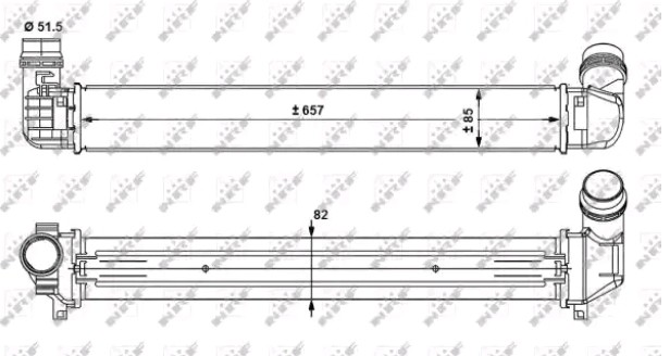 NRF Intercooler Article number: 30916 cheaply