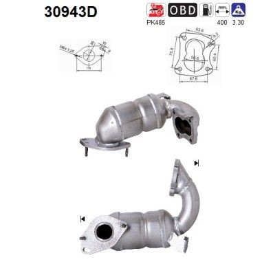 AS Catalytic converter Article number: 30943D cheaply