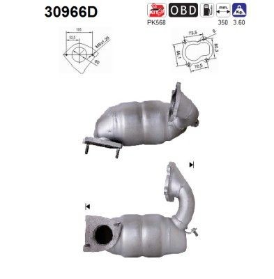 AS Catalytic converter Article number: 30966D cheaply