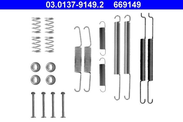 ATE 03.0137-9149.2 Tilbehørssæt, bremsebakker PASSAT 1.6 72 HK Benzin 1997