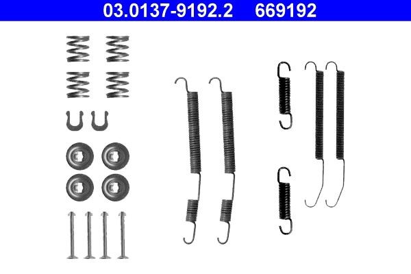 ATE 03.0137-9192.2 Lisakomplekt, Piduriklotsid LANCER 1.8 4WD 97 HP Bensiin 1994