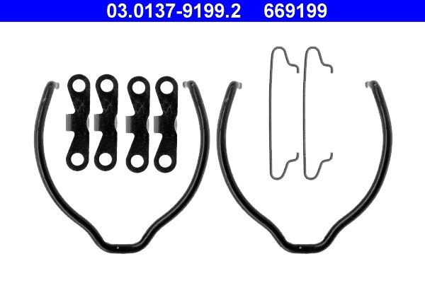 ATE Brake shoe fitting kit Article number: 03.0137-9199.2 cheaply