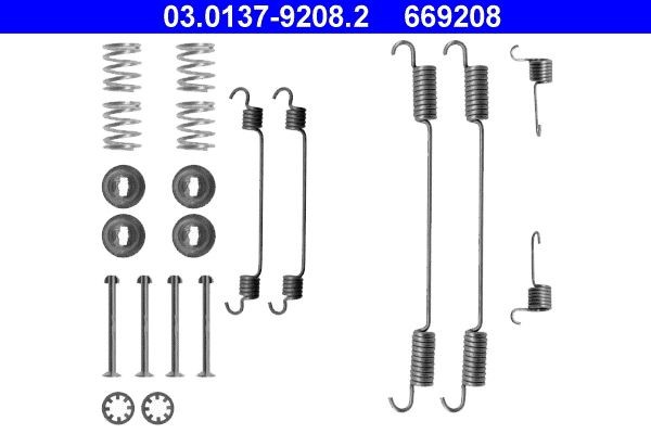 ATE 03.0137-9208.2 Lisakomplekt, Piduriklotsid SCUDO 2.0 JTD 109 HP Diisel 2006
