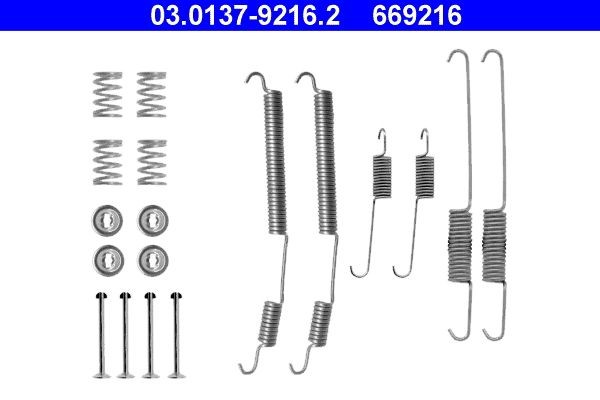 ATE 03.0137-9216.2 Tilbehørssæt, bremsebakker MASTER 30 2.2 91 HK Benzin 1998