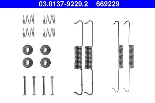ATE 03.0137-9229.2 Tilbehørssæt, bremsebakker KAEFER 1300 1.3 38 HK Benzin 2003