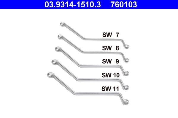 ATE Spanner Set, ring / open ended Article number: 03.9314-1510.3 cheaply