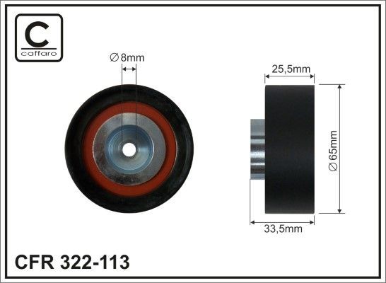 CAFFARO Deflection / Guide Pulley, v-ribbed belt Article number: 322-113 cheaply