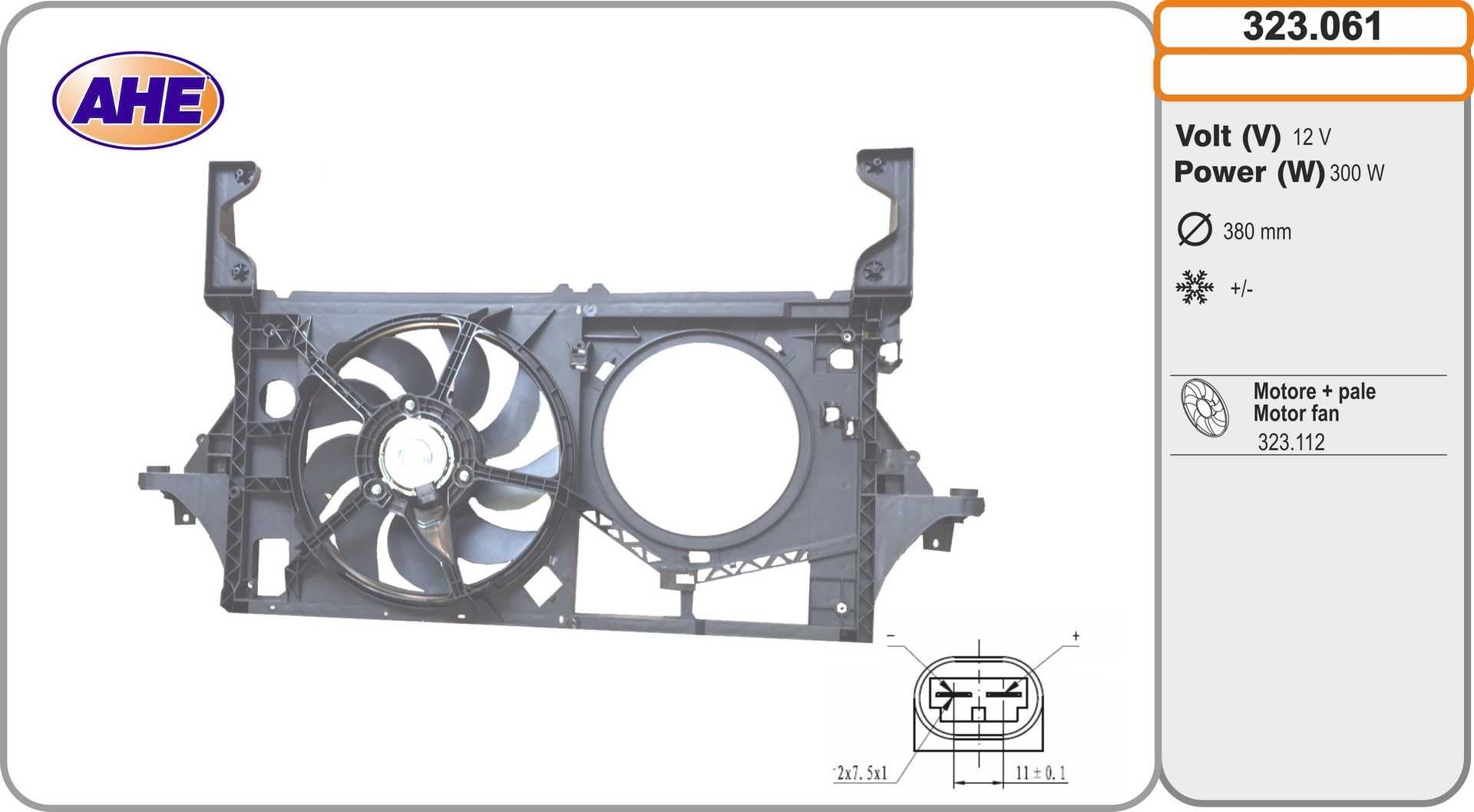 AHE Fan, radiator Article number: 323.061 cheaply