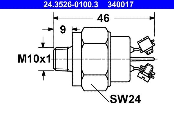 ATE Brake Light Switch Article number: 24.3526-0100.3 cheaply