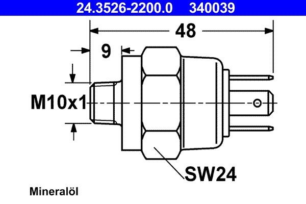 ATE Switch, stop light Article number: 24.3526-2200.0 cheaply