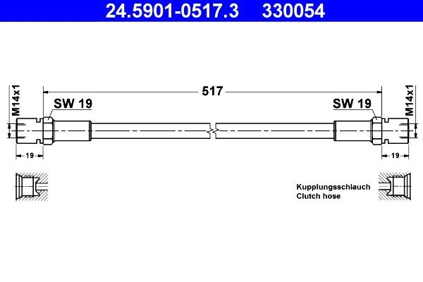 ATE Koblingsslange Varenummer: 24.5901-0517.3 billige