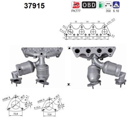 AS Catalytic converter Article number: 37915 cheaply