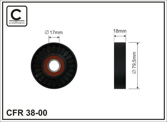 CAFFARO Tensioner pulley Article number: 38-00 cheaply