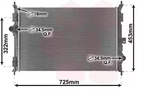 VAN WEZEL Radiaator, mootorijahutus Artikli number: 40012386 soodsalt