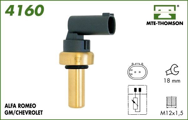 MTE-THOMSON Sensor, coolant temperature Article number: 4160 cheaply