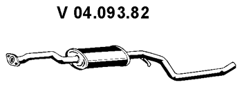EBERSPÄCHER Front Silencer Article number: 04.093.82 cheaply