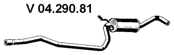 EBERSPÄCHER Front Silencer Article number: 04.290.81 cheaply