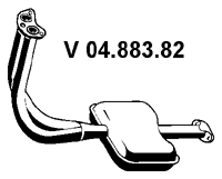 EBERSPÄCHER Front Silencer Article number: 04.883.82 cheaply