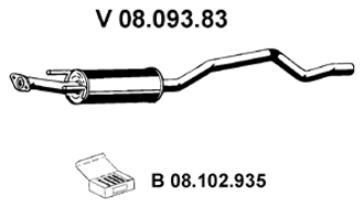 EBERSPÄCHER Front Silencer Article number: 08.093.83 cheaply