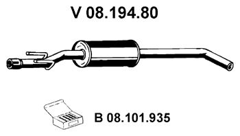 EBERSPÄCHER Front Silencer Article number: 08.194.80 cheaply