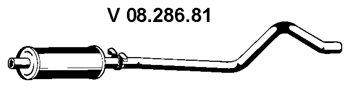 EBERSPÄCHER Front Silencer Article number: 08.286.81 cheaply