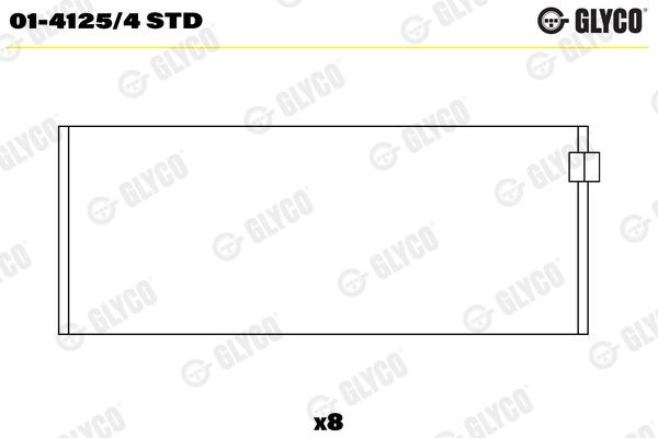 GLYCO Big End Bearings Article number: 01-4125/4 STD cheaply