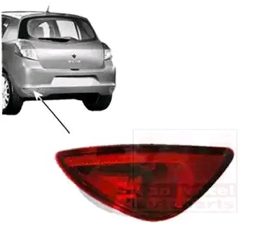 VAN WEZEL 4333939 Reflektor CLIO 1.5 dCi 103 HK Diesel 2014