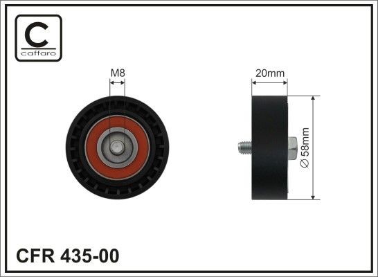 CAFFARO Tensioner pulley Article number: 435-00 cheaply