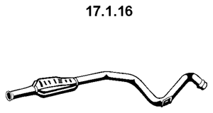EBERSPÄCHER Front Silencer Article number: 17.1.16 cheaply