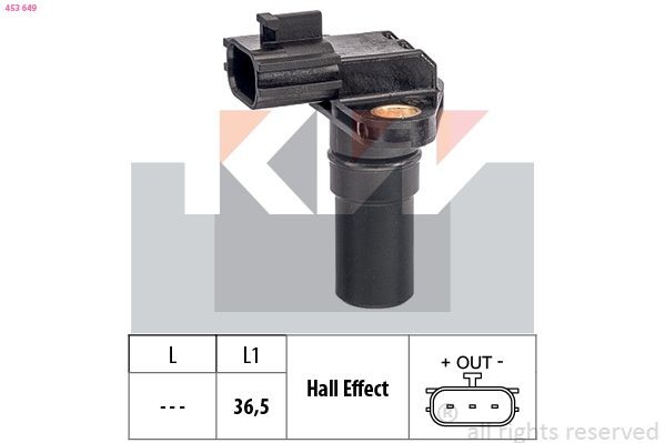 KW 453 649 Pööreteandur, automaatk.kast ECLIPSE 1.5 T-Mivec 163 HP Bensiin