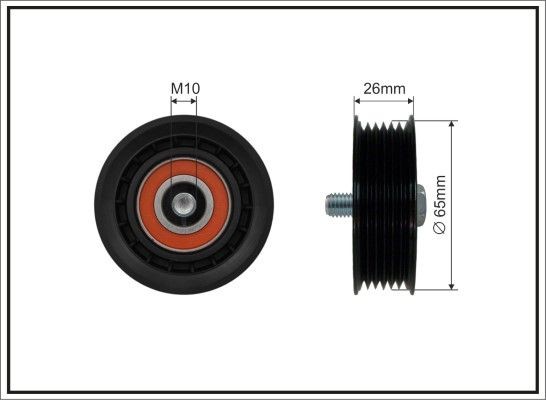 CAFFARO Deflection / Guide Pulley, v-ribbed belt Article number: 455-99 cheaply