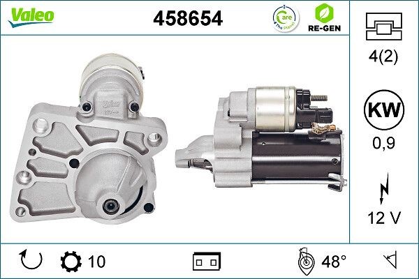 VALEO Starter motor Article number: 458654 cheaply
