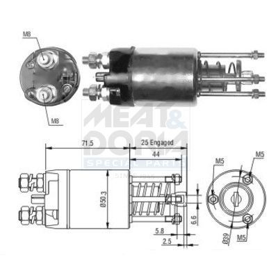 MEAT & DORIA Starter solenoid Article number: 46188 cheaply