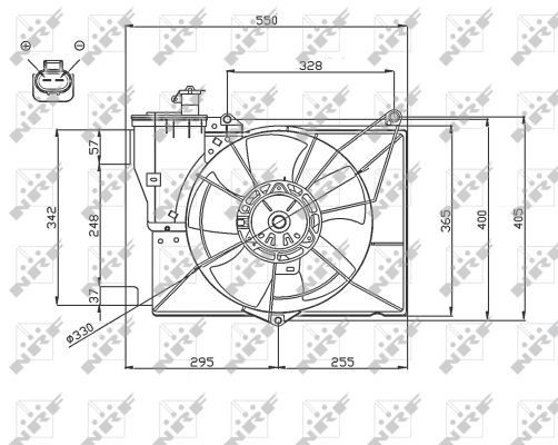 NRF Fan, radiator Article number: 47746 cheaply