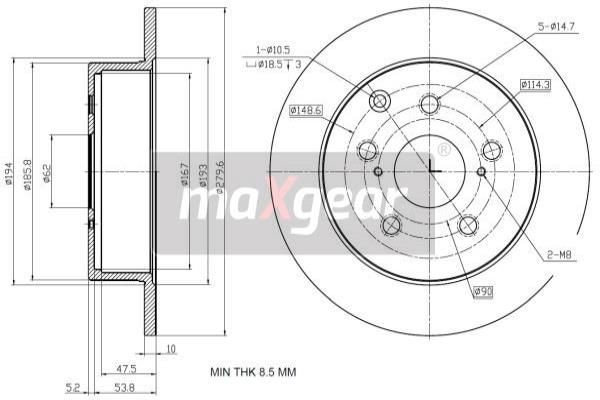 MAXGEAR Joint kit, drive shaft Article number: 49-0188 cheaply