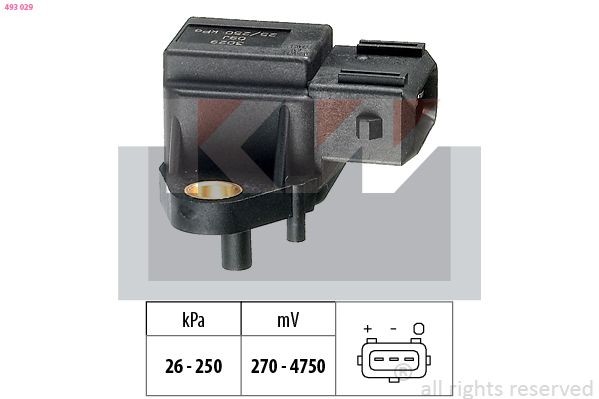 KW Air Pressure Sensor, height adaptation Article number: 493 029 cheaply