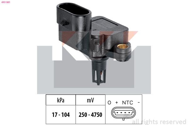 KW Air Pressure Sensor, height adaptation Article number: 493 081 cheaply